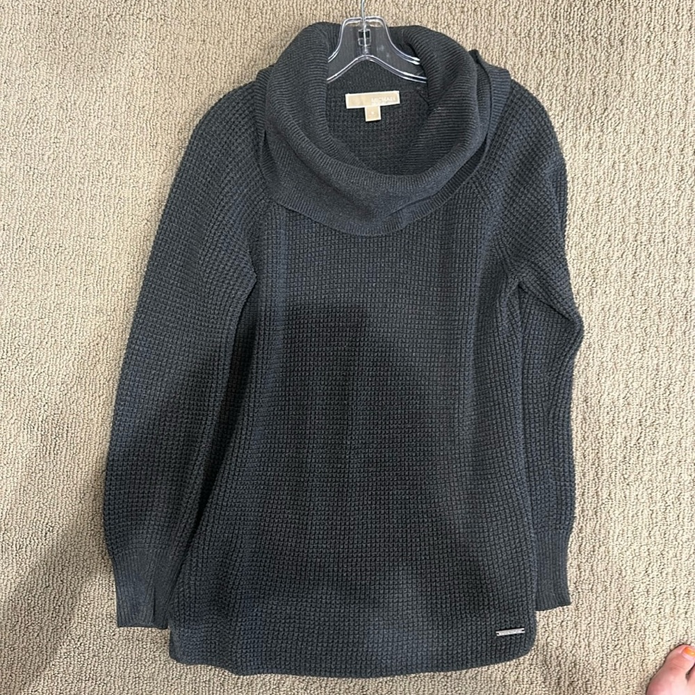 Michael Kors charcoal grey cowl neck sweater